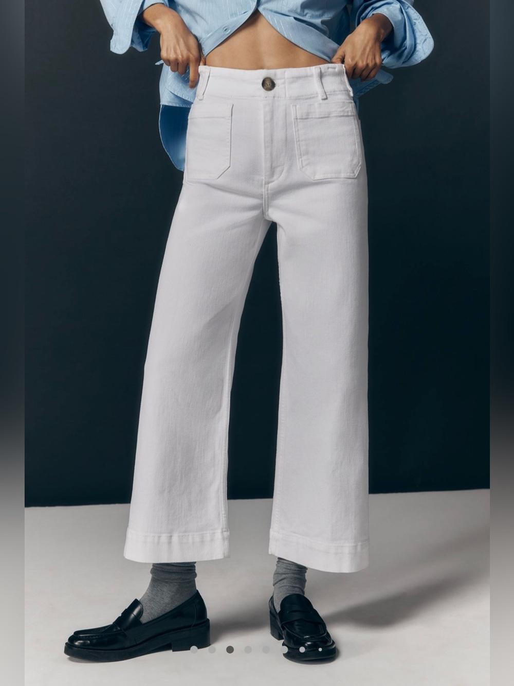 Maeve The Denim Colette Cropped High-Rise Wide-Leg Jeans
Size 23 - Picture 3 of 7